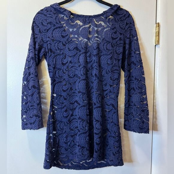 ANTHROPOLOGIE POSTMARKSessile Harvest Top Navy Blue Women’s Size Medium - Picture 2 of 4